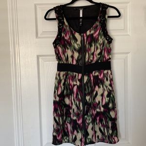 Kensi multicolor dress with front zipper